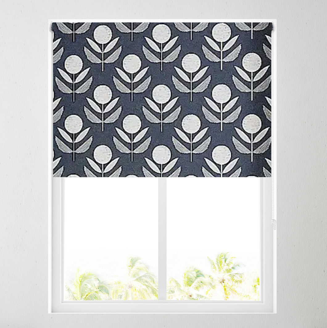 Arlo Navy Thermal Blackout Roller Blind