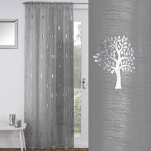 Load image into Gallery viewer, Birch Grey Voile Curtain Panel
