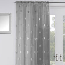 Load image into Gallery viewer, Birch Grey Voile Curtain Panel
