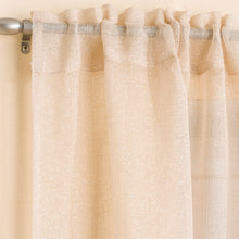 Load image into Gallery viewer, Casablanca Cream Sparkle Voile Curtain Panel

