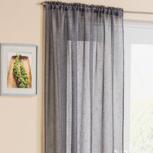 Load image into Gallery viewer, Casablanca Grey Sparkle Voile Curtain Panel
