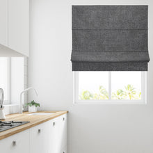Load image into Gallery viewer, Charcoal Chenille Fully Lined Roman Blind
