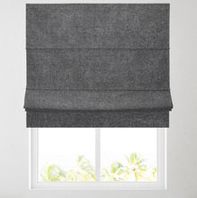 Load image into Gallery viewer, Charcoal Chenille Fully Lined Roman Blind
