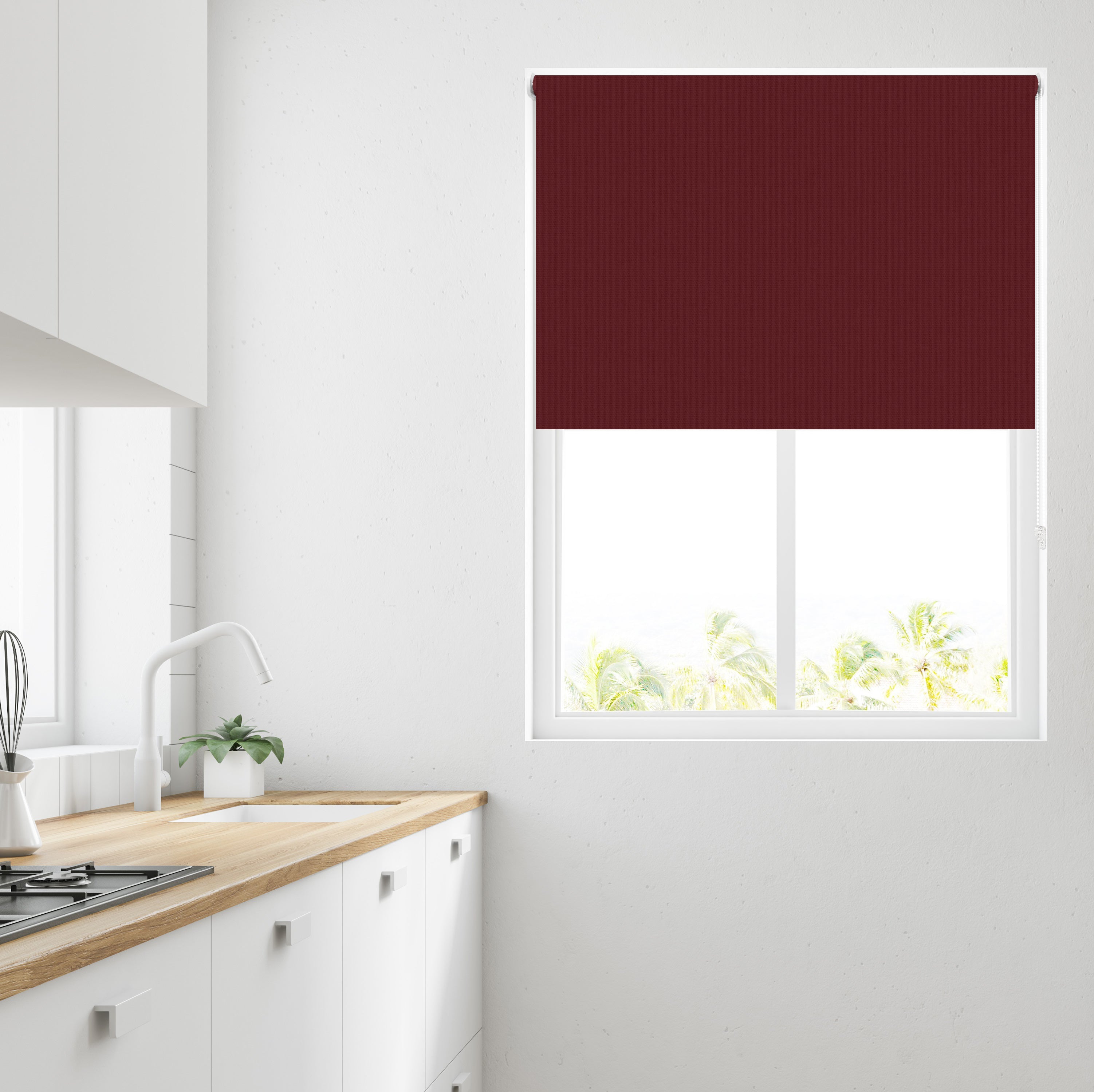 Wine / Claret Thermal Blackout Roller Blind