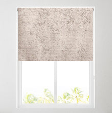 Load image into Gallery viewer, Taupe Crushed Faux Velvet Thermal Roller Blind
