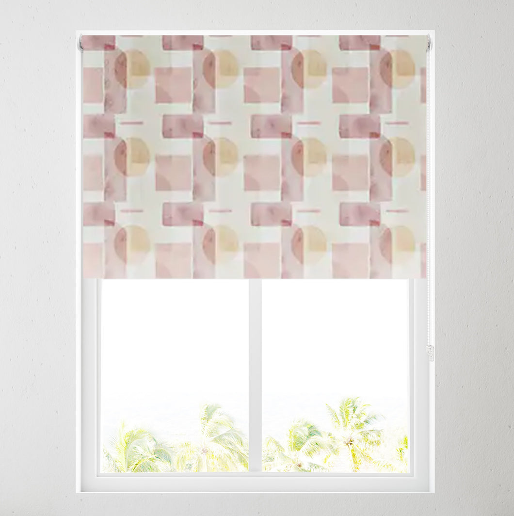 Terracotta Shapes Thermal Blackout Roller Blind