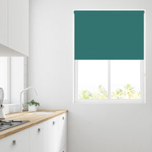 Load image into Gallery viewer, Dark Teal Thermal Blackout Roller Blind
