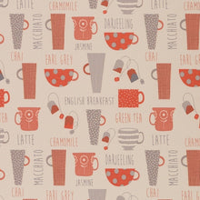 Load image into Gallery viewer, Tea Time Red Daylight Roller Blind

