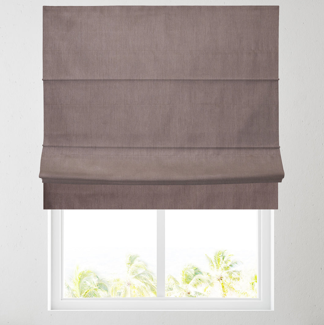 Mink Faux Silk blackout Lined Roman Blind
