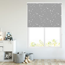 Load image into Gallery viewer, GLO Stars Grey Thermal Blackout Roller Blind
