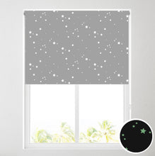 Load image into Gallery viewer, GLO Stars Grey Thermal Blackout Roller Blind
