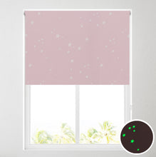 Load image into Gallery viewer, GLO Stars Pink Thermal Blackout Roller Blind
