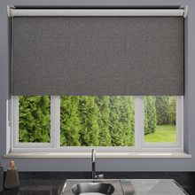 Load image into Gallery viewer, Marlow Graphite Blackout Roller Blind
