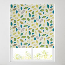 Load image into Gallery viewer, Green &amp; Teal Leaves Daylight Roller Blind
