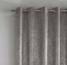 Load image into Gallery viewer, Halo Shimmer Grey Self Lined Curtains
