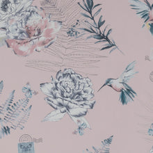 Load image into Gallery viewer, Floral Hummingbird Blush Thermal Blackout Roller Blind
