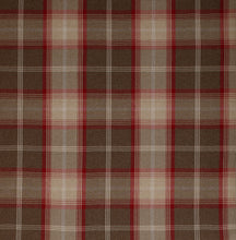 Load image into Gallery viewer, Tartan Check Red Lined Roman Blind
