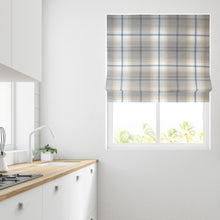 Load image into Gallery viewer, Tartan Check Ochre Lined Roman Blind
