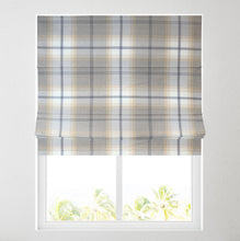 Load image into Gallery viewer, Tartan Check Ochre Lined Roman Blind
