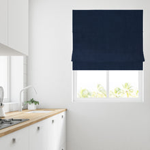 Load image into Gallery viewer, Iona Midnight Blue Lined Roman Blind
