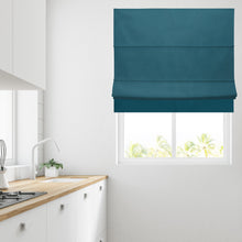 Load image into Gallery viewer, Iona Teal Lined Roman Blind
