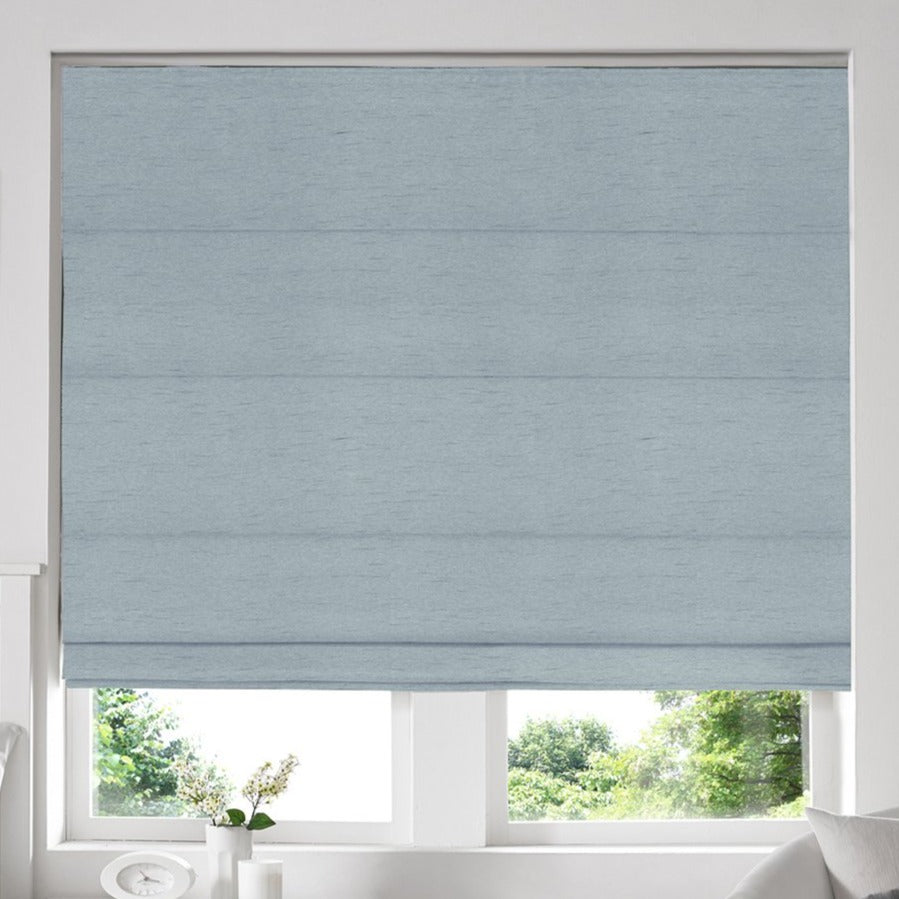 Alsea Sky Faux-Silk Roman Blind