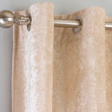 Load image into Gallery viewer, Liberty Natural Velvet Eyelet Voile Curtain Panel
