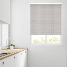 Load image into Gallery viewer, Ara Check Natural Thermal Blackout Roller Blind
