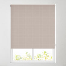 Load image into Gallery viewer, Ara Check Natural Thermal Blackout Roller Blind
