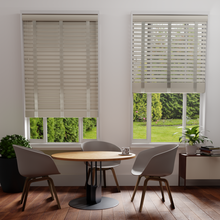 Load image into Gallery viewer, Mirage Fine Grain Faux Wood Venetian Blind with Tapes
