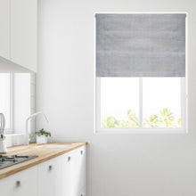 Load image into Gallery viewer, Quebec Silver Thermal Blackout Roller Blind
