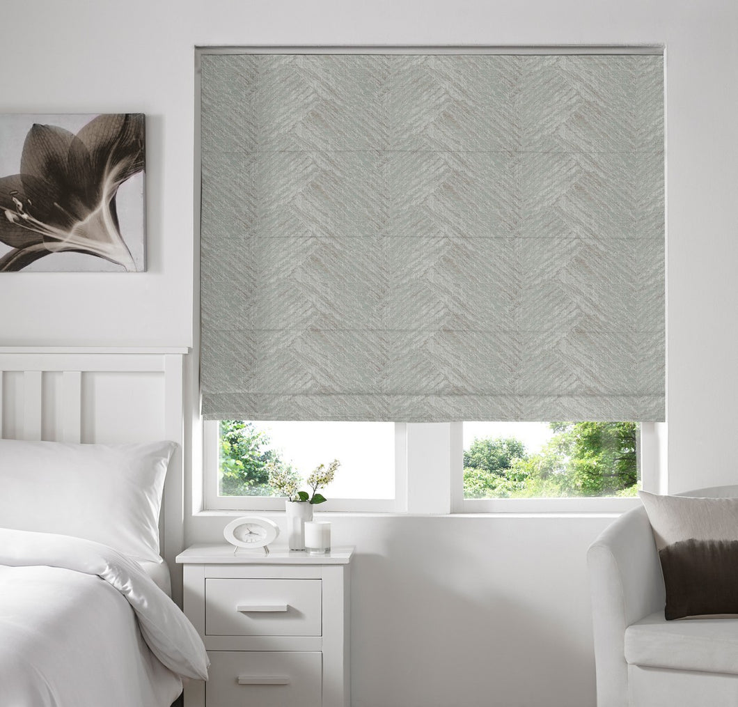Lily Moonstone Silver Blackout Roman Blind