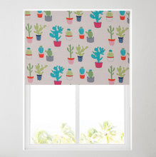 Load image into Gallery viewer, Colourful Cactus Thermal Blackout Roller Blind

