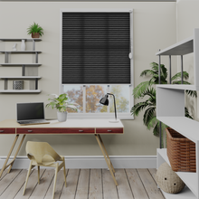 Load image into Gallery viewer, Nina Noir Black Pleated Blind
