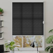 Load image into Gallery viewer, Nina Noir Black Pleated Blind
