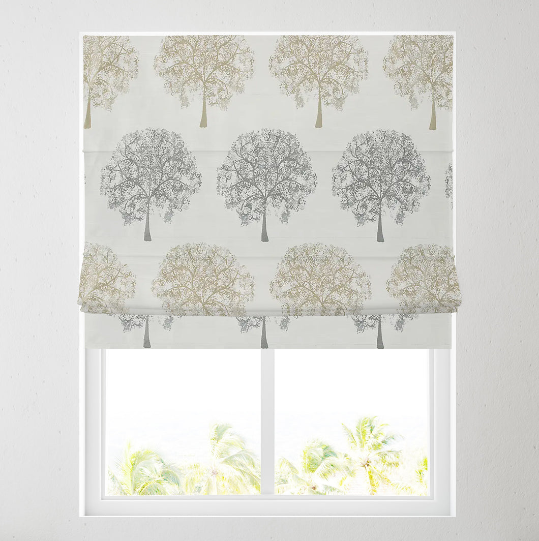 Evergreen Natural Lined Roman Blind