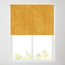 Load image into Gallery viewer, Ochre Chenille Thermal Roller Blind
