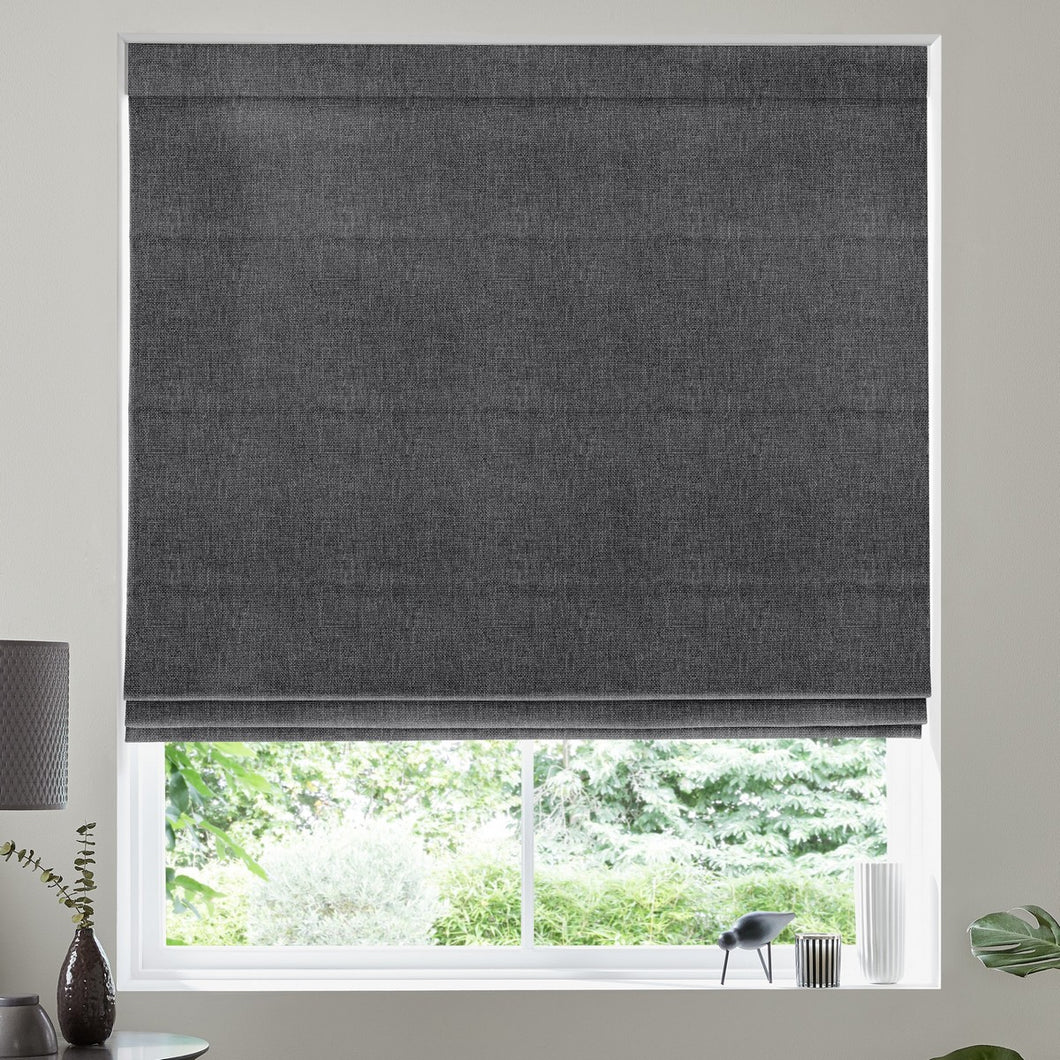 Freya Smoke Roman Blind