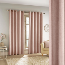Load image into Gallery viewer, Savoy Blush Pink Chenille Blackout Curtains
