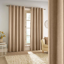 Load image into Gallery viewer, Savoy Sand Chenille Blackout Curtains
