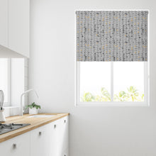 Load image into Gallery viewer, Oval Abstract Grey &amp; Ochre Thermal Blackout Roller Blind
