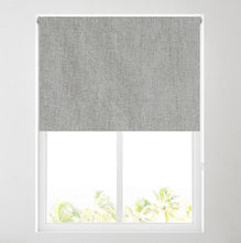 Load image into Gallery viewer, Silver / Grey Chenille Thermal Roller Blind
