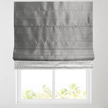 Load image into Gallery viewer, Silver Sequined Border Lined Roman Blind
