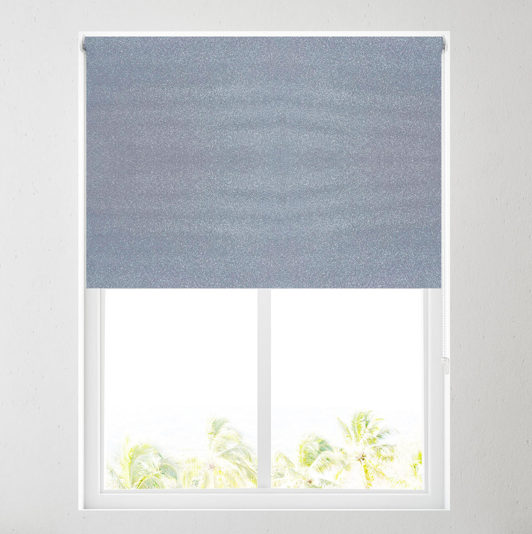 Grey Glitter Thermal Blackout Roller Blind