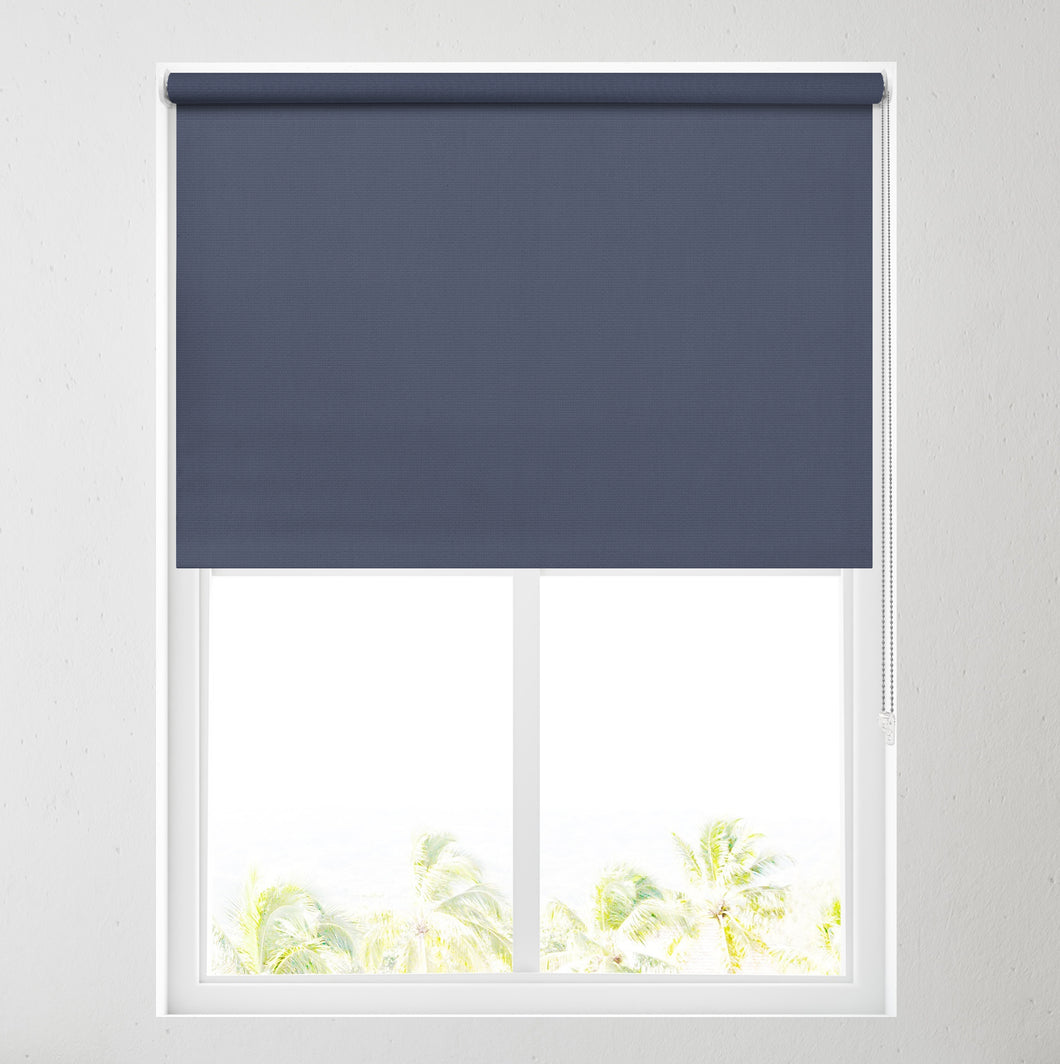 Bella Indigo Blue Blackout Roller Blind