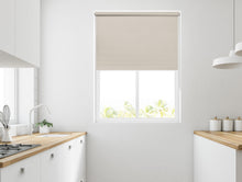 Load image into Gallery viewer, Bella Modesty Cream Blackout Roller Blind
