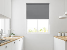 Load image into Gallery viewer, Bella Rock Charcoal Blackout Roller Blind
