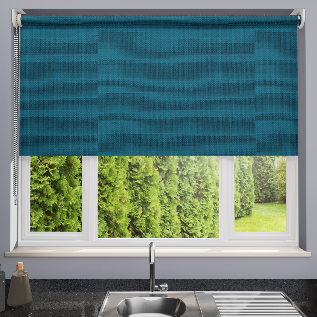 Bexley Teal Dim Out Roller Blind