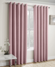Load image into Gallery viewer, Vogue Blush Pink Textured Self Lined Curtains
