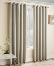 Load image into Gallery viewer, Vogue Cream Textured Self Lined Curtains
